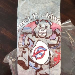 Grunt Style Don't F* Care Bear Shirt Men Small S